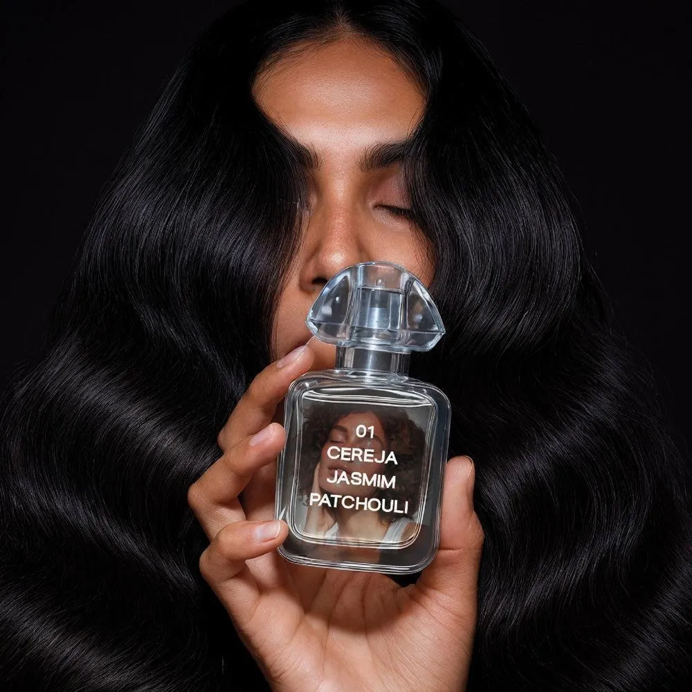 Perfume Cabelo e Corpo cereja, jasmim e patchouli