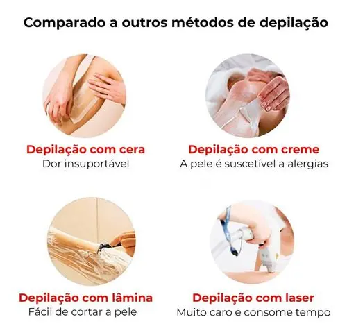 Depilador de Cristal Reutilizável Indolor Portáti