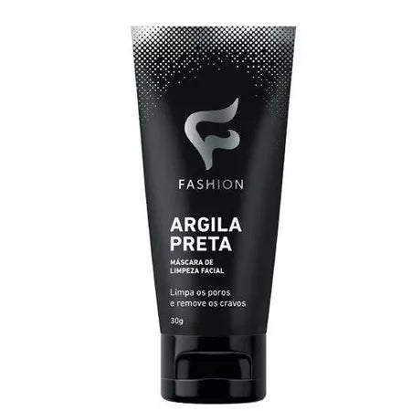 MASCARA FACIAL ARGILA PRETA FASHION 30g remoção de cravos