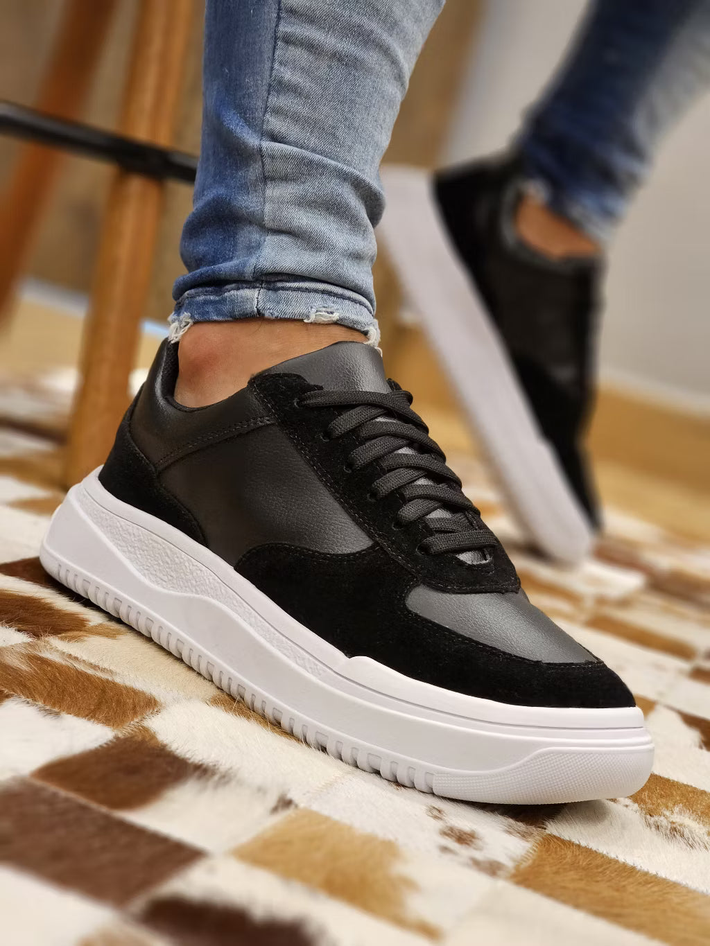 Tênis Sapatênis Masculino Estilo Sola Alta Tratorada Conforto Leve Macio