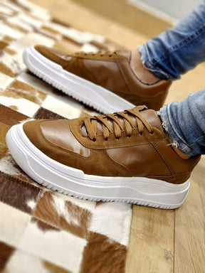 Tênis Sapatênis Masculino Estilo Sola Alta Tratorada Conforto Leve Macio