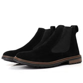 Botina Chelsea Masculina Camurça Preta ou Café | Casual Elegante Confortável